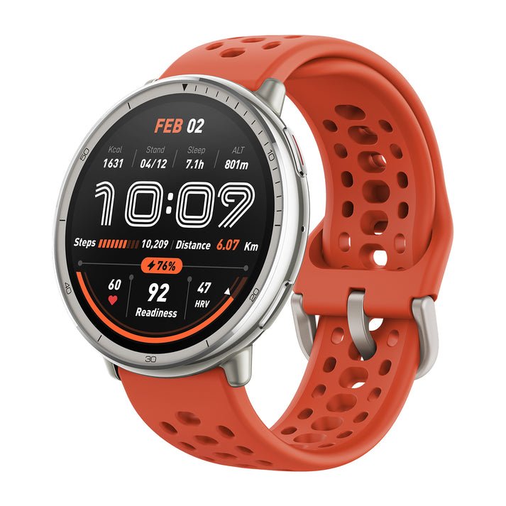 Amazfit Active 2 smartwatch with AMOLED display on a female wrist