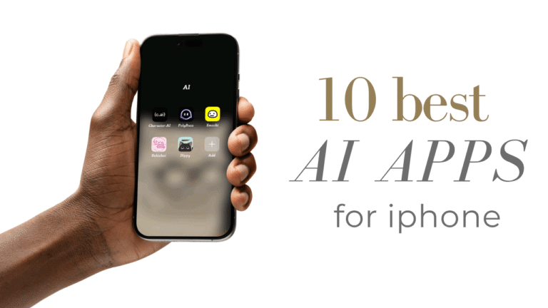 iPhone in hand displaying the App Store to download popular ai apps