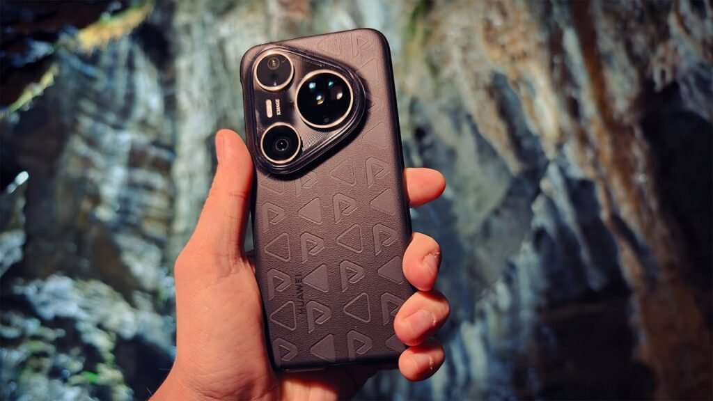 Huawei Pura Ultra camera module held in hand for best phones for photography review