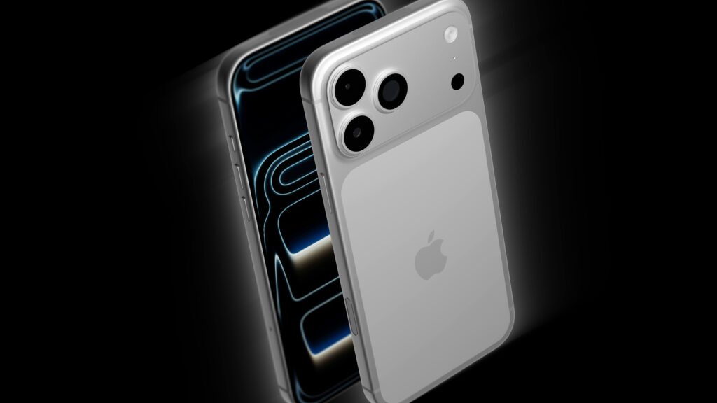 Silver iPhone 18 Pro concept design showing camera array for when does iphone 18 come out article