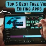Best free video editing apps featured image showing a video being edited on a tablet with a stylus, next to the CapCut logo