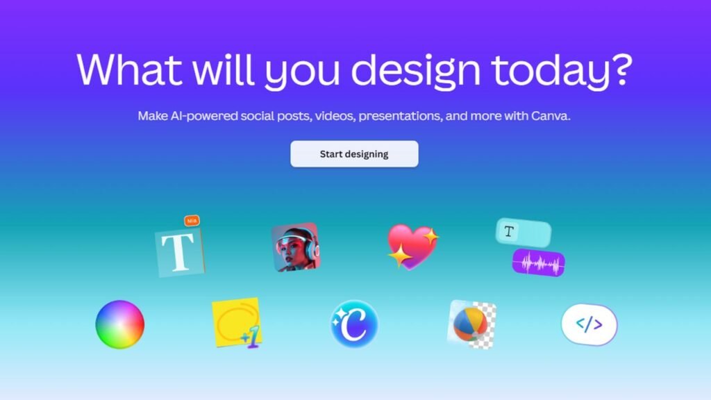 Canva homepage for making social posts and videos, a free video editor for quick template edits